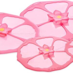 Charles Viancin - Set of 4 Different Size UniversalHibiscus Silicone Covers/lids
